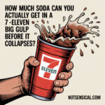 How much soda can you actually get in a 7-Eleven Big Gulp before it collapses?